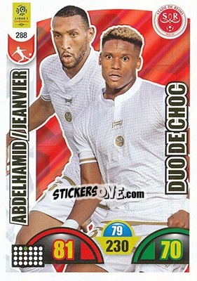 Sticker Yunis Abdelhamid / Julian Jeanvier - FOOT 2018-2019. Adrenalyn XL n. 288 - Panini