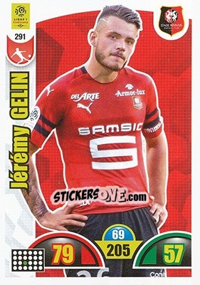 Sticker Jérémy Gelin - FOOT 2018-2019. Adrenalyn XL n. 291 - Panini