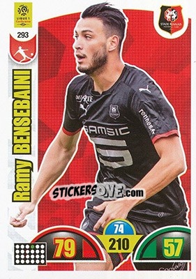 Sticker Ramy Bensebaini - FOOT 2018-2019. Adrenalyn XL n. 293 - Panini