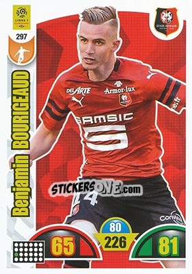 Sticker Benjamin Bourigeaud - FOOT 2018-2019. Adrenalyn XL n. 297 - Panini