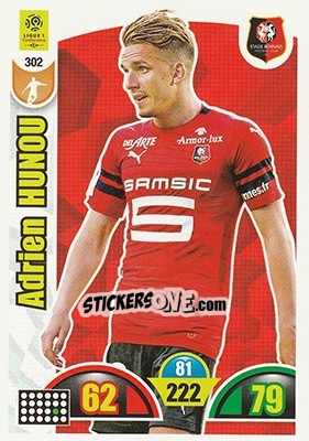 Sticker Adrien Hunou - FOOT 2018-2019. Adrenalyn XL n. 302 - Panini