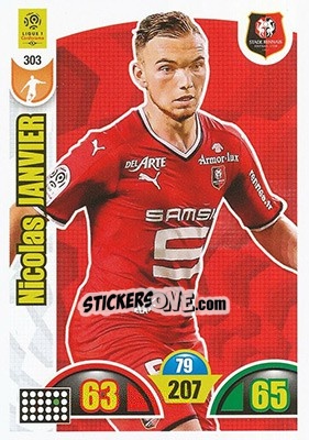Cromo Nicolas Janvier - FOOT 2018-2019. Adrenalyn XL n. 303 - Panini