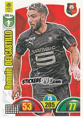 Sticker Romain Del Castillo - FOOT 2018-2019. Adrenalyn XL n. 305bis - Panini