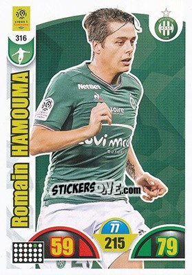 Sticker Romain Hamouma - FOOT 2018-2019. Adrenalyn XL n. 316 - Panini