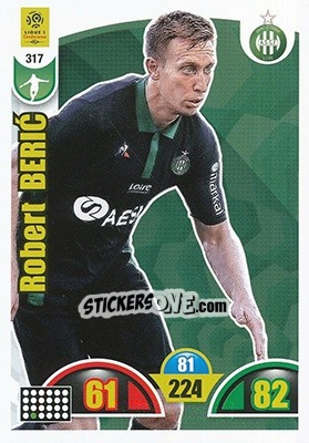 Sticker Robert Beric - FOOT 2018-2019. Adrenalyn XL n. 317 - Panini