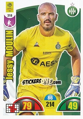 Sticker Jessy Moulin - FOOT 2018-2019. Adrenalyn XL n. 318 - Panini