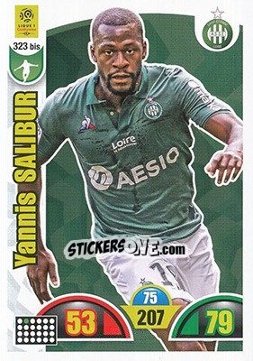 Sticker Yannis Salibur - FOOT 2018-2019. Adrenalyn XL n. 323bis - Panini