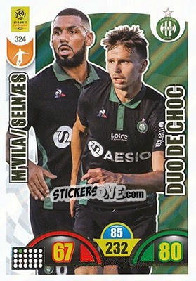 Sticker Yann M'Vila / Ole Selnæs - FOOT 2018-2019. Adrenalyn XL n. 324 - Panini