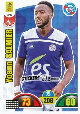 Figurina Yoann Salmier - FOOT 2018-2019. Adrenalyn XL n. 328 - Panini