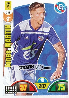Sticker Jonas Martin - FOOT 2018-2019. Adrenalyn XL n. 331 - Panini