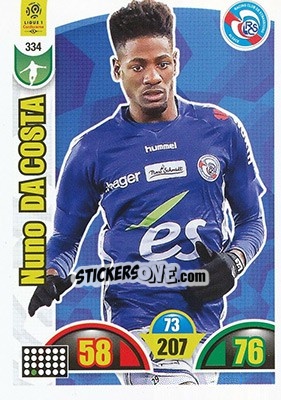 Sticker Nuno da Costa - FOOT 2018-2019. Adrenalyn XL n. 334 - Panini