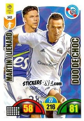 Sticker Jonas Martin / Dimitri Liénard - FOOT 2018-2019. Adrenalyn XL n. 342 - Panini