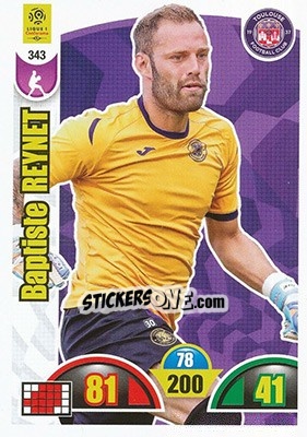 Sticker Baptiste Reynet - FOOT 2018-2019. Adrenalyn XL n. 343 - Panini