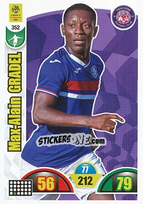 Cromo Max-Alain Gradel - FOOT 2018-2019. Adrenalyn XL n. 352 - Panini