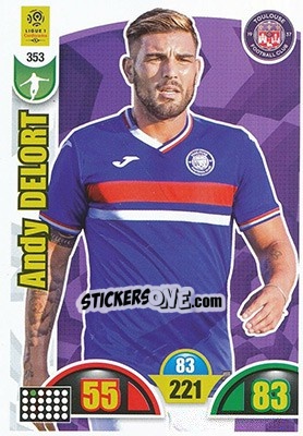 Sticker Andy Delort - FOOT 2018-2019. Adrenalyn XL n. 353 - Panini