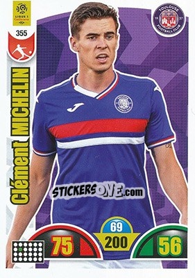 Sticker Clément Michelin - FOOT 2018-2019. Adrenalyn XL n. 355 - Panini