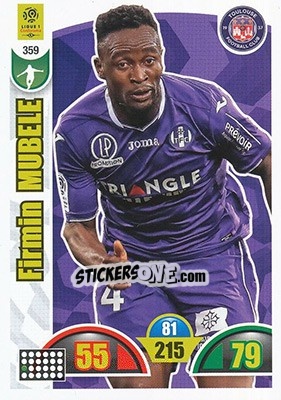 Cromo Firmin Mubele - FOOT 2018-2019. Adrenalyn XL n. 359 - Panini