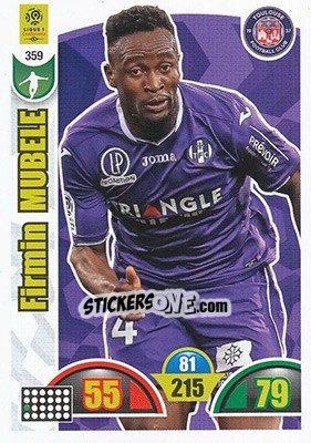 Figurina Firmin Mubele - FOOT 2018-2019. Adrenalyn XL - Panini