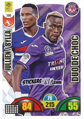 Sticker Christopher Jullien / Issiaga Sylla - FOOT 2018-2019. Adrenalyn XL n. 360 - Panini