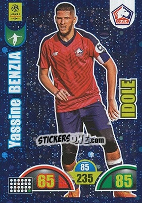 Cromo Yassine Benzia - FOOT 2018-2019. Adrenalyn XL n. 374 - Panini