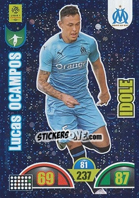 Figurina Lucas Ocampos - FOOT 2018-2019. Adrenalyn XL - Panini