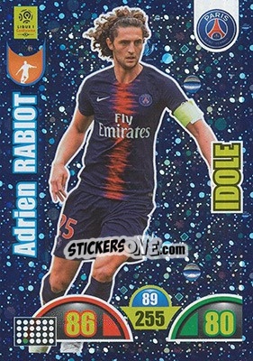 Sticker Adrien Rabiot - FOOT 2018-2019. Adrenalyn XL n. 386 - Panini