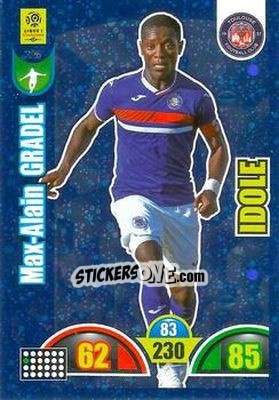 Sticker Max-Alain Gradel - FOOT 2018-2019. Adrenalyn XL n. 396 - Panini