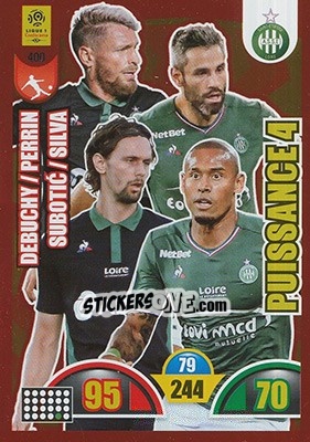 Sticker Mathieu Debuchy / Neven Subotic / Loïc Perrin / Gabriel Silva - FOOT 2018-2019. Adrenalyn XL n. 400 - Panini