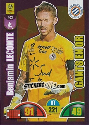 Sticker Benjamin Lecomte - FOOT 2018-2019. Adrenalyn XL n. 403 - Panini