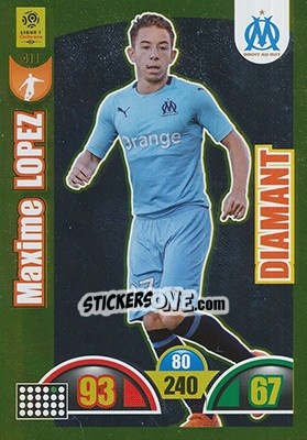 Sticker Maxime Lopez - FOOT 2018-2019. Adrenalyn XL n. 411 - Panini