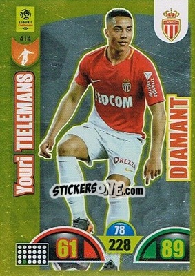Sticker Youri Tielemans - FOOT 2018-2019. Adrenalyn XL n. 414 - Panini