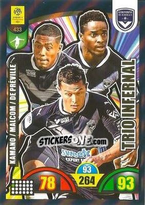 Cromo François Kamano / Malcom / Nicolas de Préville - FOOT 2018-2019. Adrenalyn XL - Panini