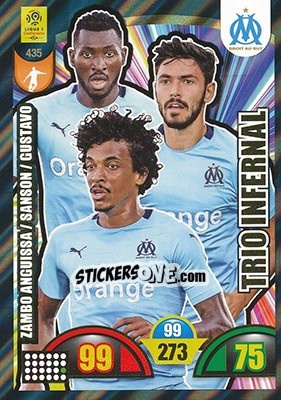 Sticker André-Frank Zambo Anguissa / Morgan Sanson / Luiz Gustavo - FOOT 2018-2019. Adrenalyn XL n. 435 - Panini