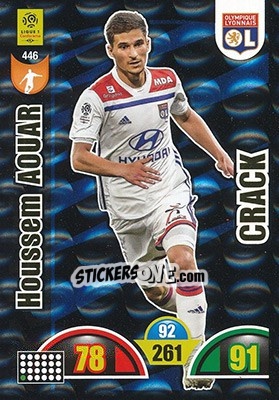 Sticker Houssem Aouar - FOOT 2018-2019. Adrenalyn XL n. 446 - Panini