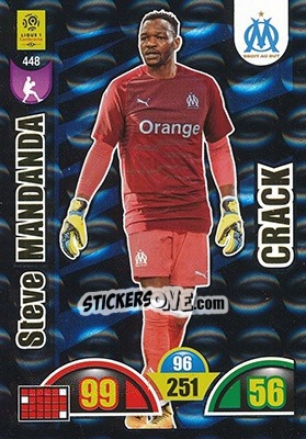 Sticker Steve Mandanda - FOOT 2018-2019. Adrenalyn XL n. 448 - Panini