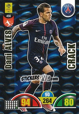 Sticker Dani Alves - FOOT 2018-2019. Adrenalyn XL n. 456 - Panini