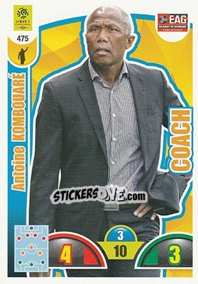 Sticker Antoine Kombouaré - FOOT 2018-2019. Adrenalyn XL n. 475 - Panini