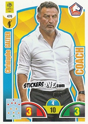 Sticker Christophe Galtier - FOOT 2018-2019. Adrenalyn XL n. 476 - Panini
