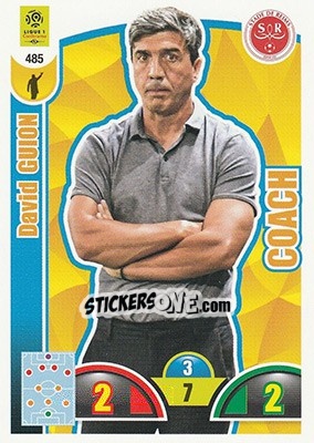 Sticker David Guion - FOOT 2018-2019. Adrenalyn XL n. 485 - Panini