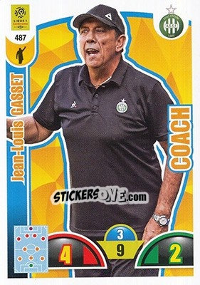 Sticker Jean-Louis Gasset - FOOT 2018-2019. Adrenalyn XL n. 487 - Panini