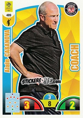 Sticker Alain Casonova - FOOT 2018-2019. Adrenalyn XL n. 489 - Panini