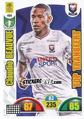 Sticker Claudio Beauvue - FOOT 2018-2019. Adrenalyn XL n. 494 - Panini