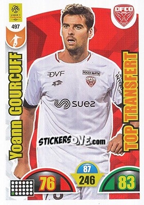 Sticker Yoann Gourcuff - FOOT 2018-2019. Adrenalyn XL n. 497 - Panini