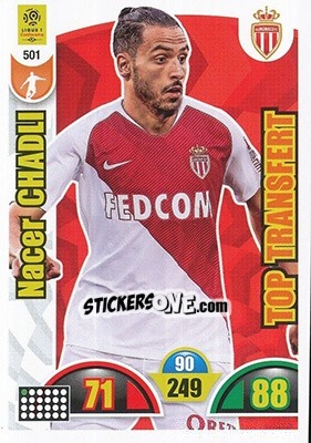 Sticker Nacer Chadli - FOOT 2018-2019. Adrenalyn XL n. 501 - Panini
