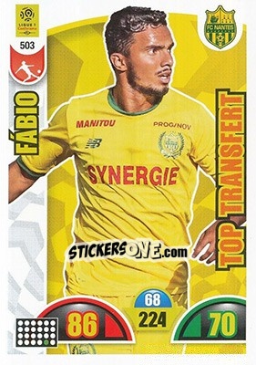 Sticker Fabio da Silva - FOOT 2018-2019. Adrenalyn XL n. 503 - Panini