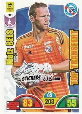 Sticker Matz Sels - FOOT 2018-2019. Adrenalyn XL n. 508 - Panini