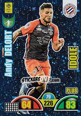 Sticker Andy Delort - FOOT 2018-2019. Adrenalyn XL - Panini