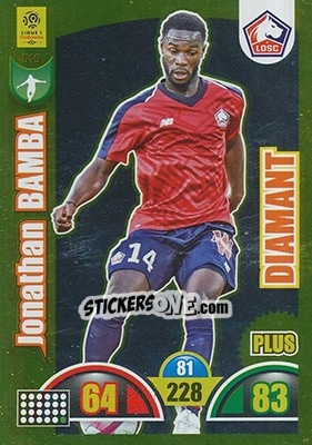 Sticker Jonathan Bamba - FOOT 2018-2019. Adrenalyn XL n. 519 - Panini