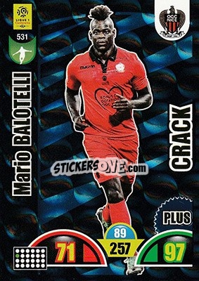 Sticker Mario Balotelli - FOOT 2018-2019. Adrenalyn XL n. 531 - Panini