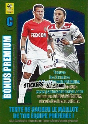 Sticker Rony Lopes / Memphis Depay - FOOT 2018-2019. Adrenalyn XL n. C - Panini